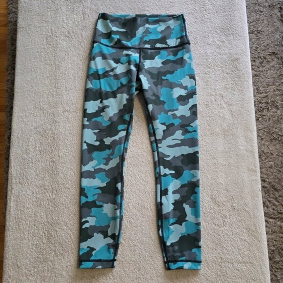 Lululemon Wunder Under High-Rise 25" Heritage 365 Camo Tidewater Teal Multi - Picture 2 of 12